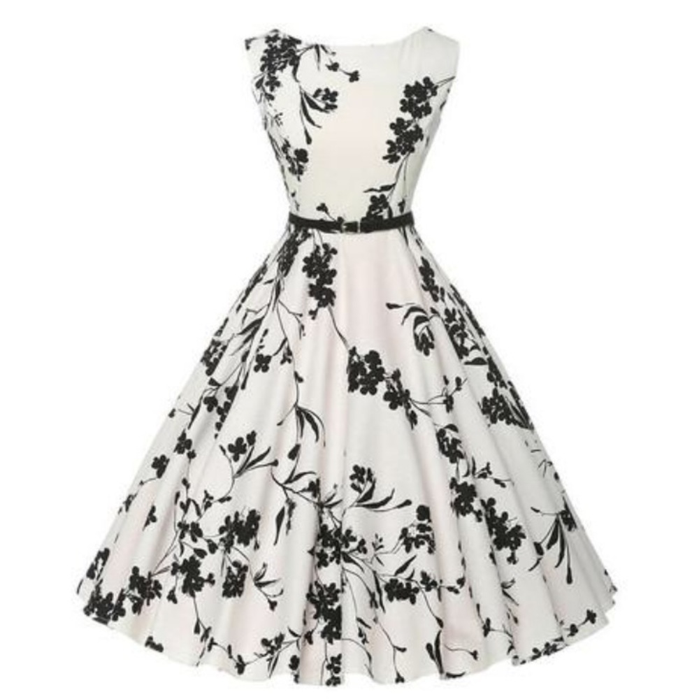 Black and white vintage style dress - Picture 1 of 5